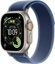 Apple Watch Ultra 3 (2025) 49mm Natural Titanium Case with Blue/Bright Blue Trail Loop